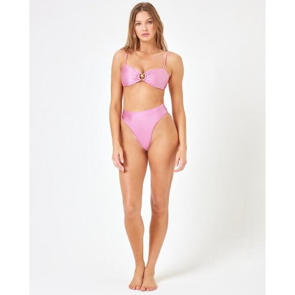 L*Space x Anthropologie Jasper Pink Lady Shine Bikini Top XL NEW/NWT!! - Picture 4 of 14